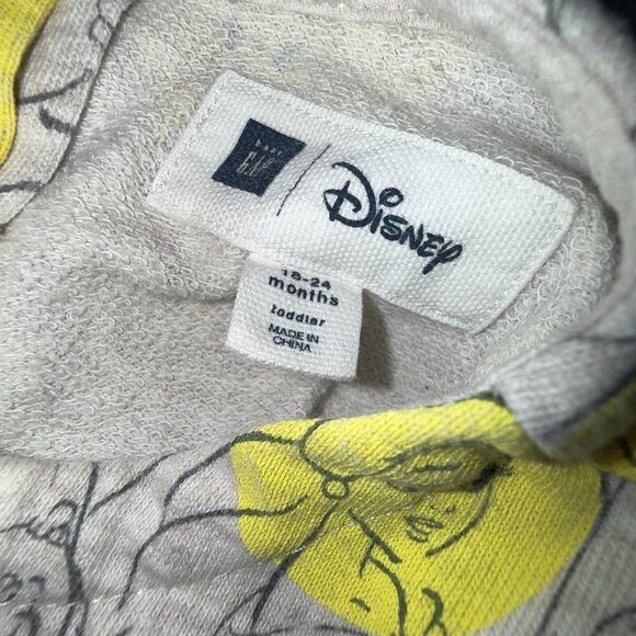 Baby Gap X Disney Princess Belle Dress Infant Girl Size 18-24 M Gray Blue Yellow - Picture 4 of 8